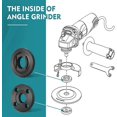 thumbnail image 3 of Llave angular para lijadora de metal para Milwaukee Makita 193465-4 Bosch Black & Decker Ryobi 4.5"5" 5/8-11, 3 of 5