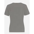 thumbnail image 3 of Women's Lightweight and Soft T-Shirt Curved Hem Crew Neck Smooth Trendy Sleep Lounge Pajama Tops, 3 of 5