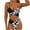 Gray, variant on Women's Bikini Sets Womens Bicolor Two Piece Swimsuit Fashion Casual Waist Slim Binding Hollow Out Bikinis Sets