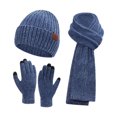 thumbnail image 3 of Sentmoon 3PCS Chunky Scarf Women and Beanie Hats for Women,Warm Gloves Solid Color Match-All and Versatile Shawls Gift for Woman Womens Scarves for Travel, Airplanes, and Versatile Use, 3 of 4
