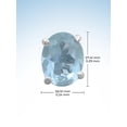 thumbnail image 5 of JewelersClub 4.50 CTW Sky Blue Topaz Stud Earrings – Sterling Silver (.925)| Hypoallergenic Studs for Women – Oval Cut Set with Push Backs, 5 of 5