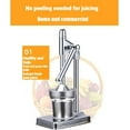 thumbnail image 3 of Cast Iron Juicer Hand Press, Stainless Steel Manual Juicer Hand Press, With Non-skid Cup Baseeffort Saving Lever, Stainless Steel Lemon Squeezer for Bar Kitchen (Silver), 3 of 10