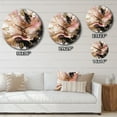 thumbnail image 4 of Designart "Chromatic Agate in Pink and Black II" Abstract Oversized Wall Clock, 4 of 5