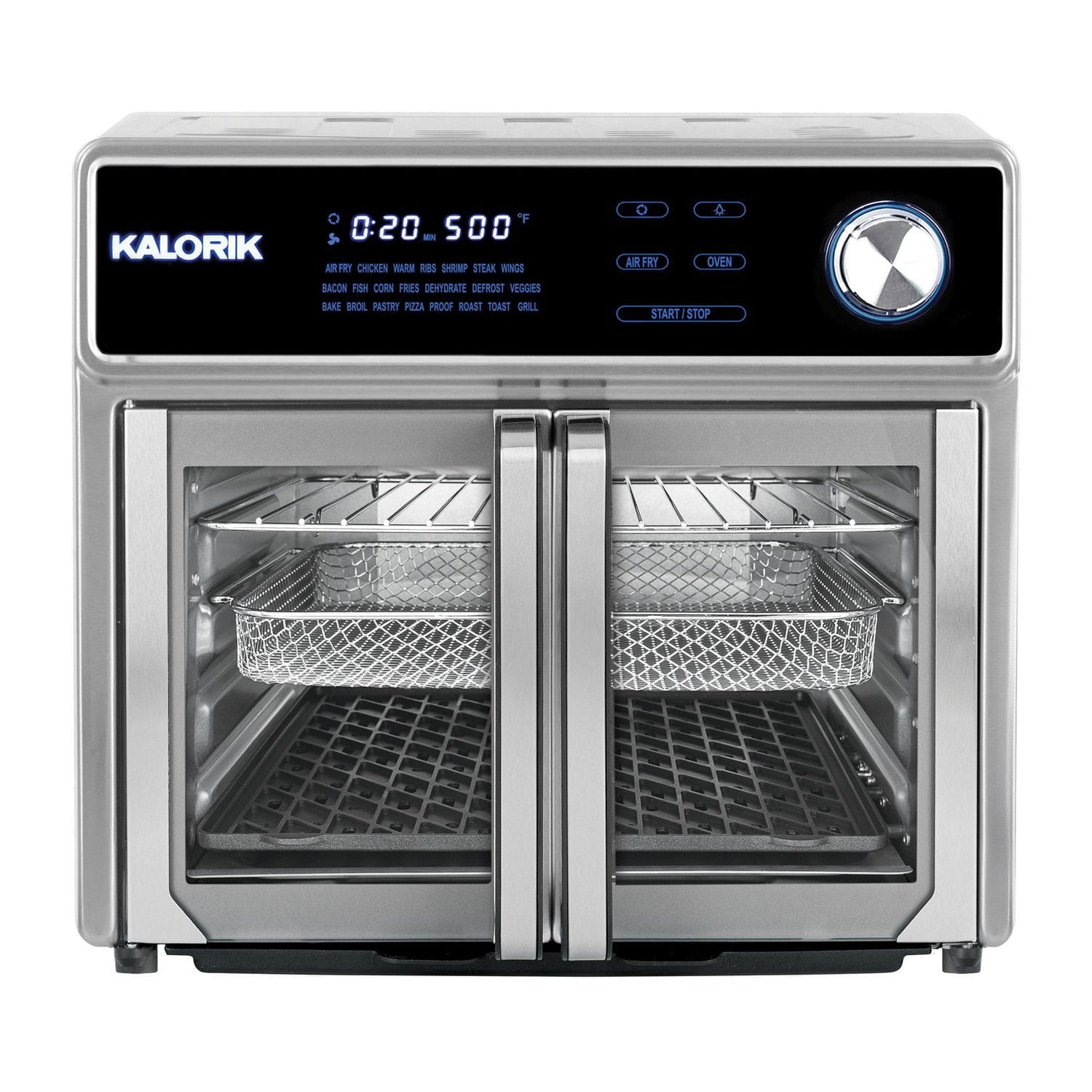 Kalorik MAXX® 26QT Digital Air Fryer Oven & Smokeless Grill with 22 Presets & 11 Accessories