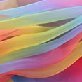 thumbnail image 2 of Tela de gasa de arcoíris, gasa de organza multicolor, tela para vestidos, disfraces, decoraciones (15*50 cm), 2 of 5