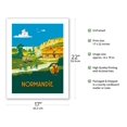thumbnail image 2 of Normandy (Normandie) France - French State Railways - Vintage Railroad Travel Poster by Lucien Baubaut c.1930s - Bamboo Fine Art 290gsm Paper (Unframed) 17x22in, 2 of 4