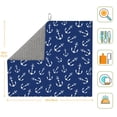 thumbnail image 3 of Xecao Nautical Anchors Print Dish Drying Mat for Kitchen Counter,Absorbent Coffee Bar Mat, Dish Drainer Rack Mats,Dining Room Decoration, 3 of 8