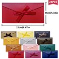 thumbnail image 2 of 24 Sobres Coloridos Para Tarjetas De Regalo Para Acción De Gracias Navidad Sobres Para Tarjetas De Felicitación Con Lazo De 8 X 4 Pulgadas Hermosos Sobres De Colores Nacarados Para Tarjetas De Visita, 2 of 5