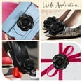 thumbnail image 2 of Tineasur Elegant Black Satin Flower Clips for Sandals and Bridal Decor, 2 of 7