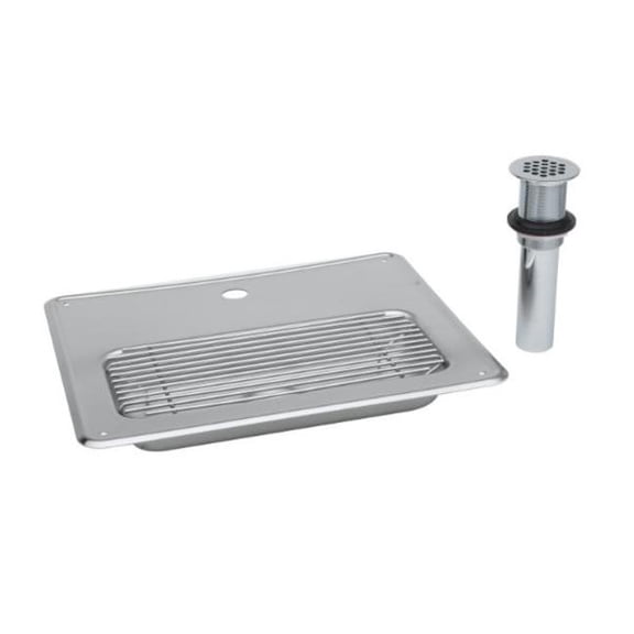T And S Brass B-1231 12-5/8" Drop In Single Basin Stainless Steel Utility Sink
