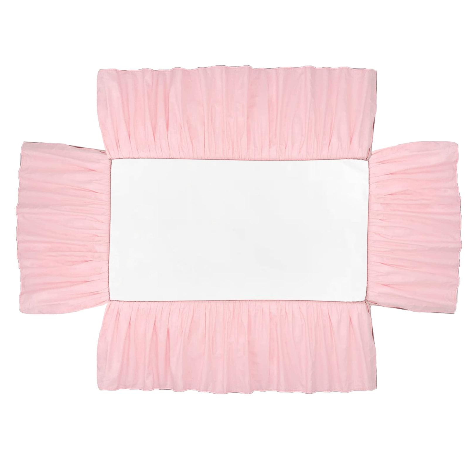 Naierhg Bed Dust Cover Easy Installation Crib Bed Skirt Soft Elastic Toddler Crib Bedding Skirt for Bedroom