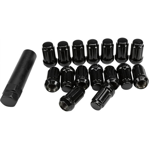 Raceline 10mm x 1.25 Black Tapered Lug Nuts w/14mm Head (ALUGB-14BX)