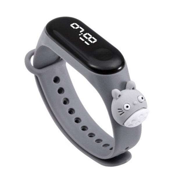 Reloj de niño niños reloj niño niños reloj niña lindo de dibujos animados deportes impermeable banda de silicona LED Digital reloj de pulsera huiteni
