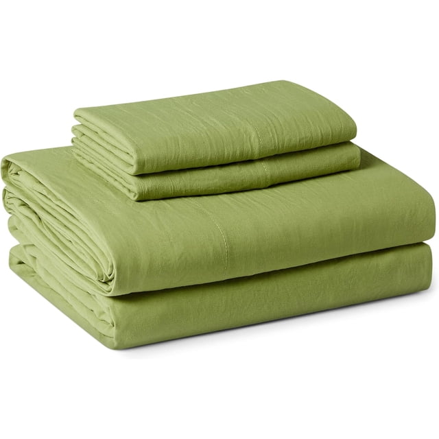 Brushed Microfiber Sheet Set, Extra Soft with Natural Texture, 4-Piece, King, Green