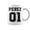 Black, variant on Perez 01 Back Print Sports Jersey Style Family Name Fun Accent Mug