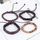 thumbnail image 2 of Hombres Pulsera Pulsera Trenzada Multicapa Vintage Pulseras de cuero, 2 of 5