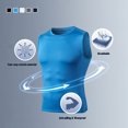 thumbnail image 2 of Camiseta sin mangas de compresión para hombre, sin mangas, de secado rápido, camiseta sólida, entren Abanopi Hombres chaleco deportivo, 2 of 7