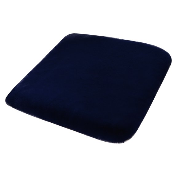 DefiDgd Comfortable And Warm Plush Car Seat Cover,Vehicle Seat Protector Pad with Non-Slip Backing, Car Accessories for Home and Office Chair(Dark Blue)