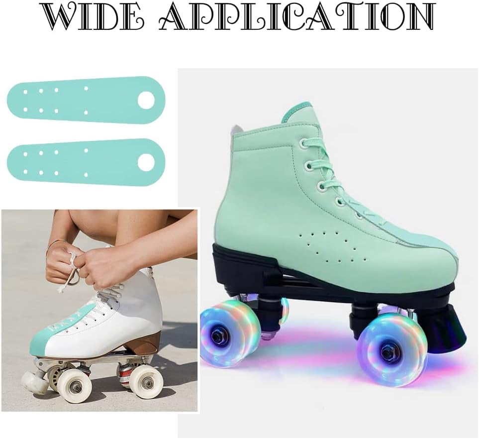 4 Protège-bouts PVC Pour Rollers/patins - Protection Avant Contre L'usure, Design Perforé Pour Lacets - Taille Unique, Multicolore - 8