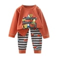 thumbnail image 3 of Linfrsh Toddler Girls Pajamas 4t-5t Toddler Toddler Kids Toddler Girls Boys Soft Comfy Modal Tencel Solid Raglan Sleepwear Pajamas Pjs 2pcs Set(Brick Red,18-24 Months), 3 of 3