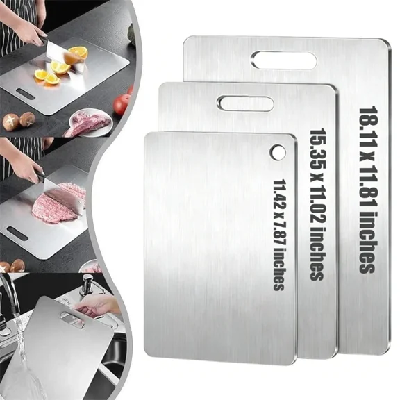 Titanium Cutting Board-3 pack Titanium Cutting Boards for Kitchen/Double Sided Titanium Cutting Mat(S M XL)