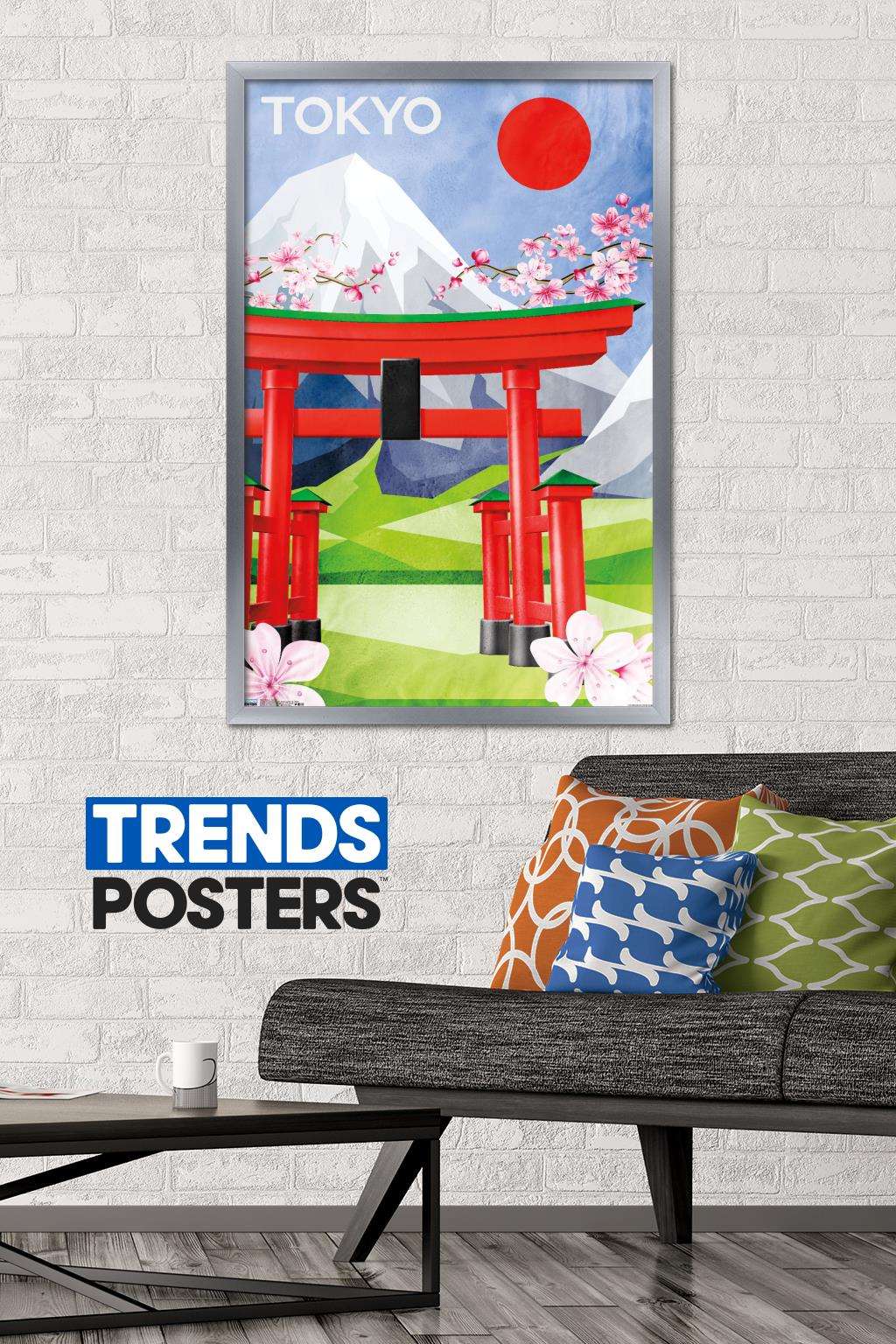 Tokyo - Scenic Wall Poster, 22.375" x 34", Framed