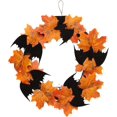 thumbnail image 1 of Guirnalda de hojas de arce de Halloween, guirnalda de hojas de arce falsas, enredaderas de murciélago para colgar en la puerta, fiesta de Halloween, 1 of 4