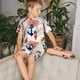 thumbnail image 4 of Fotbe Koi Fish And Corals Pijama Estampada de 2 Piezas para Niños – Ropa de Dormir de Manga Corta Cómoda para Niños y Niñas, Camiseta y Shorts de Algodón-Small, 4 of 6
