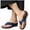 Navy, variant on Utoimkio Slide Sandals for Women Stretch Orthotic Slide Sandals Sandals Woven Beach Wedge Slippers Shoes