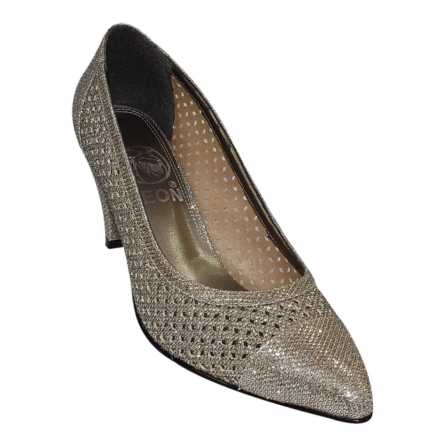 ZAPATILLA DE VESTIR LEON MUJER SEDA ORO PIKE 9730 LEON 9730p