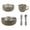 green, variant on 5 Piece Baby Bowls With Suction and Lids | Toddler Bowl Set with 1 large bowl, 1 small bowl, 1 fork, 1 spoon, 1 cup