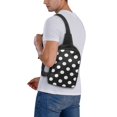 thumbnail image 5 of Sigee Black and White Polka Dot for Dual Pocket Sling Backpack Hiking Daypack Multipurpose Cross Body Chest Bag, 5 of 8