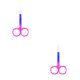 thumbnail image 4 of Soidarity Tijeras para cejas, accesorio de recorte Simple de acero inoxidable, recortadora de cuidado Personal, pequeña herramienta de belleza Azul rosado 2Conjunto, 4 of 6