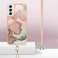 thumbnail image 7 of Mantto for Samsung Galaxy S22 Plus Case, with Lanyard Adjustable Strap, Marble Pattern Soft TPU Bumper Hard PC Back Shockproof Protective Glossy Stylish Durable Phone Case for Women Girls,Rosegold, 7 of 7
