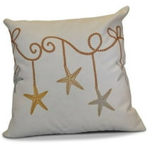 Simply Daisy 16" x 16" Starfish Ornaments Geometric Print Pillow