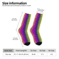 thumbnail image 6 of Uemuo Animal Paw Rainbow Pattern Women's Crew Socks, Soft Durable Breathable Moisture-Wicking with Odor Control Cotton socks, 6 of 9