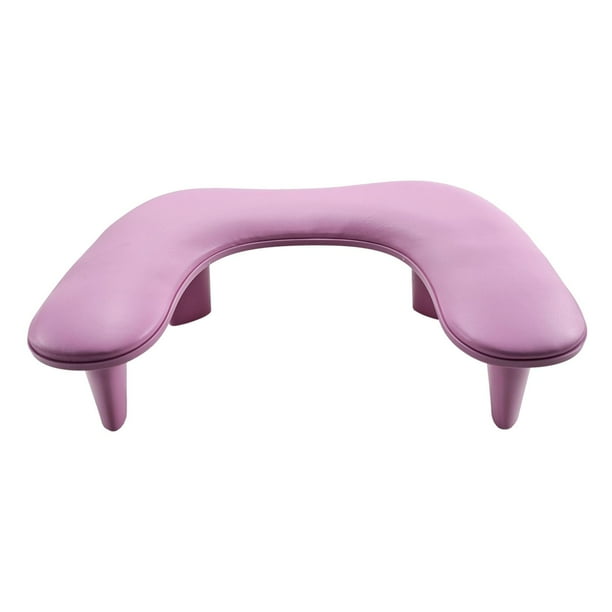 Soporte para reposabrazos de uñas en forma de U, cómodo reposamanos para uñas desmontable, reposamanos para uñas rosa