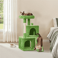 thumbnail image 4 of Yaheetech 36'' H Cat Tree Tower with Double Condos, Scratching Post, Green, 4 of 10