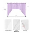 thumbnail image 6 of Purple Kitchen Curtains Swag Valance for Windows/Bathroom/Cafe, Geometric Vertical Striped Solid Rainbow Rod Pocket Drape Panel Swag Curtains Valance for Bedroom/Living Room 56"x36", 6 of 6