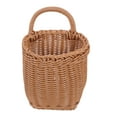 thumbnail image 1 of Cesta de mimbre tejida a mano para pared, cesta de almacenamiento rústica para verduras, frutas y flores, para el hogar, jardín, boda, decoración de pared, color marrón, 1 of 7