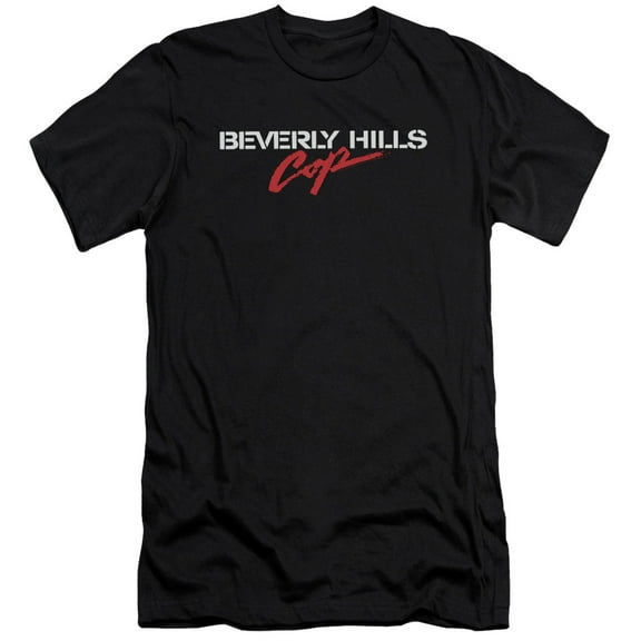 Beverly Hills Cop Logo Adult 30/1 T-Shirt Black
