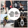 thumbnail image 5 of Unique Bargains Strength Training Sport Gloves Mesh Half-finger Athletic Gloves Small Pink, 5 of 5