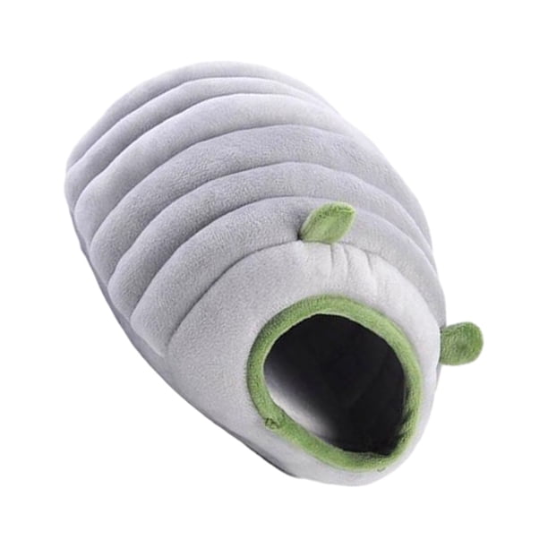 Methold Casa de conejillo de indias de tamaño compacto, cama Adorable y amigable para mascotas, cama para animales pequeños con almohadilla Hábitats y jaulas para animales pequeños Gris