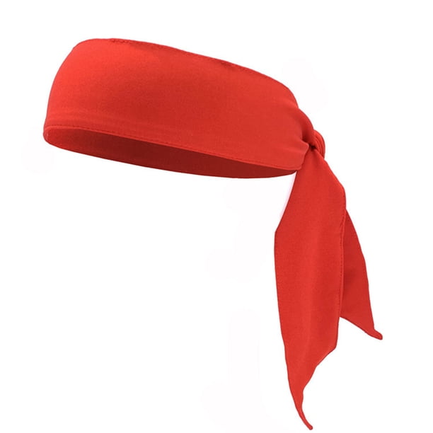 Sonducket Diadema deportiva de moda, bandas para el sudor traseras ajustables, accesorios de estilo atlético Multicolor de secado rápido para tenis y Accesorio para el cabello Rojo