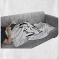 thumbnail image 6 of Saying Soft Flannel Fleece Throw Blanket, Love Yourself and the Rest Will Follow Phrase Wisdom Words, Cozy Plush for Indoor and Outdoor Use, 70" x 90", Charcoal Grey White, by Ambesonne, 6 of 6