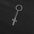 thumbnail image 4 of Stainless Steel Hollow Pendant Keychain Minimalist Glossy Metal Keyring Accessory, 4 of 4