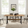 thumbnail image 4 of Walker Edison Modern Farmhouse X Leg Dining Table, Reclaimed Barnwood, 4 of 9