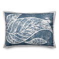 thumbnail image 2 of Creative Products Navy Leaf Imprint I 14x20 Spun Poly Pillow, 2 of 3