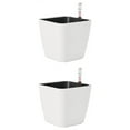 thumbnail image 1 of macetas,macetas de riego automático,Plantas de interior Flores  Suculentas,Maceta de autorriego con indicador de nivel de agua,Maceta blanca decorativa de jardín, 1 of 8
