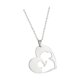 thumbnail image 2 of Collar para el día de la madre, collar para mujer, regalo del día de San Valentín, romántico y elegante colgante de corazón para ella, joyería para fi Color plata, 2 of 8
